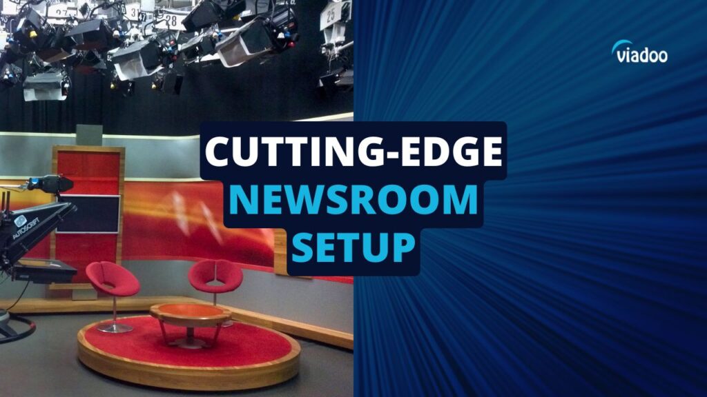 Ein hochmodernes Newsroom-Setup